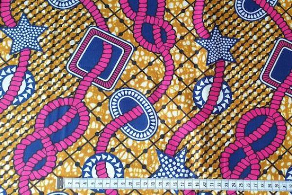 PINK CELEBRATION Waxprint Stoff